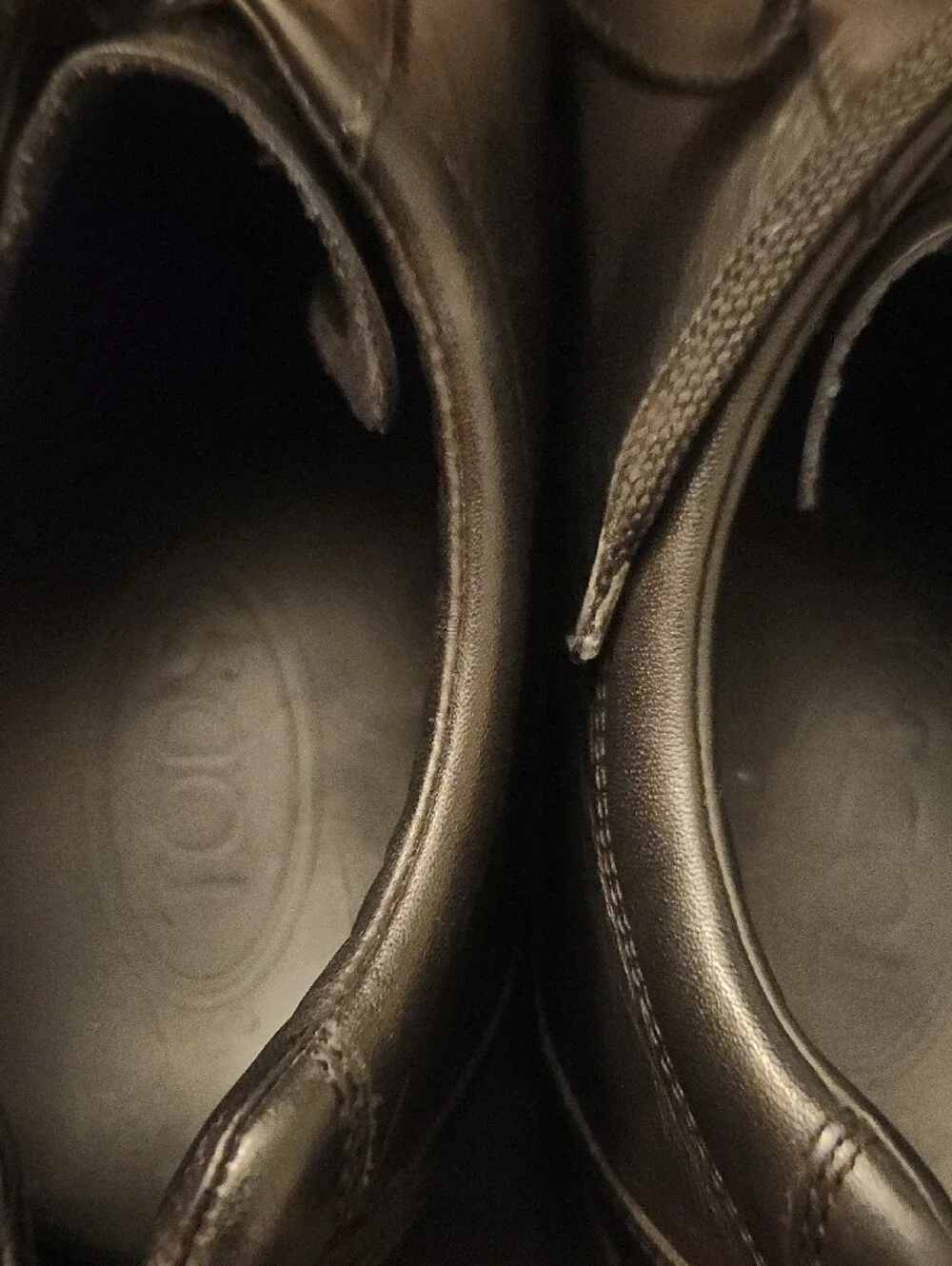 TOD'S Men's Black Leather Lace-Up Shoes